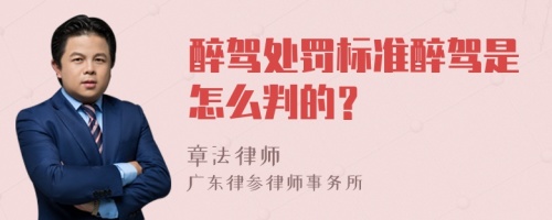 醉驾处罚标准醉驾是怎么判的？