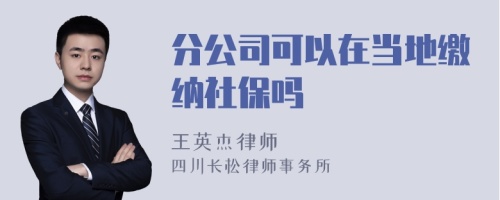 分公司可以在当地缴纳社保吗