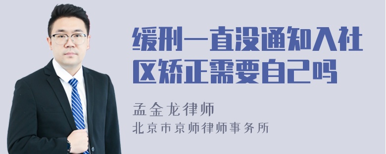 缓刑一直没通知入社区矫正需要自己吗