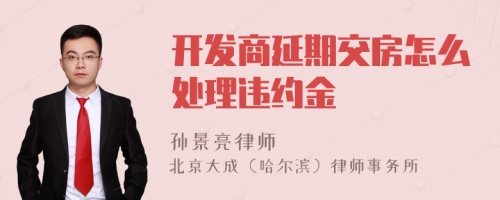 开发商延期交房怎么处理违约金