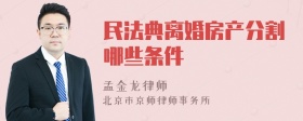 民法典离婚房产分割哪些条件