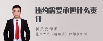 违约需要承担什么责任