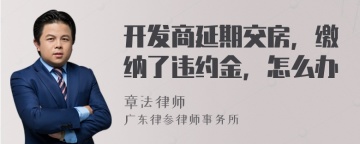 开发商延期交房，缴纳了违约金，怎么办