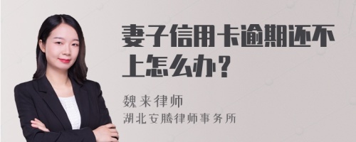 妻子信用卡逾期还不上怎么办？