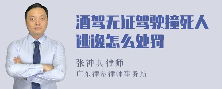 酒驾无证驾驶撞死人逃逸怎么处罚