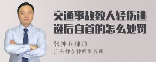 交通事故致人轻伤逃逸后自首的怎么处罚