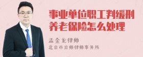 事业单位职工判缓刑养老保险怎么处理