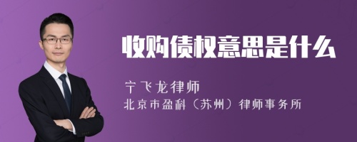 收购债权意思是什么