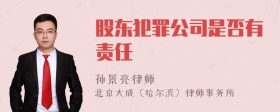 股东犯罪公司是否有责任