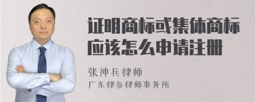 证明商标或集体商标应该怎么申请注册