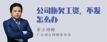 公司拖欠工资，不发怎么办