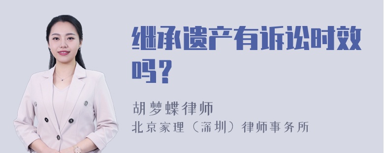 继承遗产有诉讼时效吗？