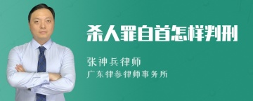 杀人罪自首怎样判刑