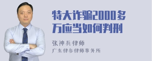 特大诈骗2000多万应当如何判刑