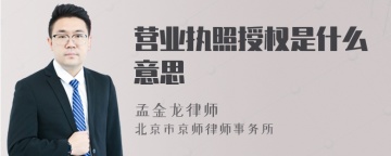 营业执照授权是什么意思