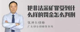 犯非法采矿罪受到什么样的罚金怎么判刑