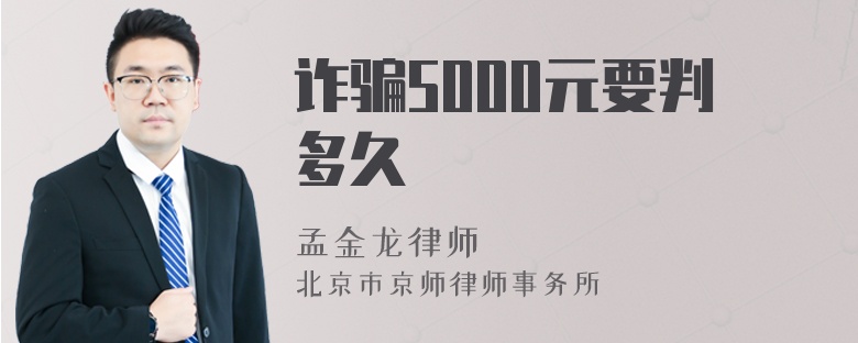 诈骗5000元要判多久