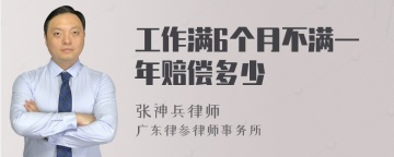 工作满6个月不满一年赔偿多少