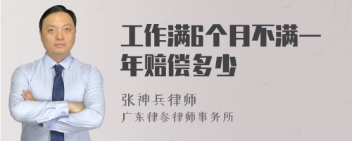 工作满6个月不满一年赔偿多少