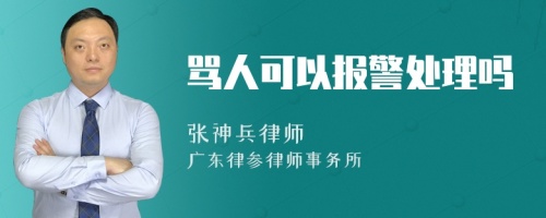 骂人可以报警处理吗