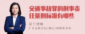 交通事故罪的刑事责任量刑标准有哪些