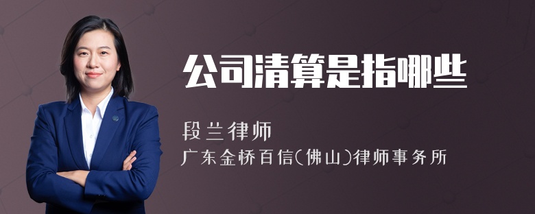 公司清算是指哪些