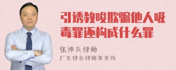 引诱教唆欺骗他人吸毒罪还构成什么罪