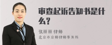 审查起诉告知书是什么？