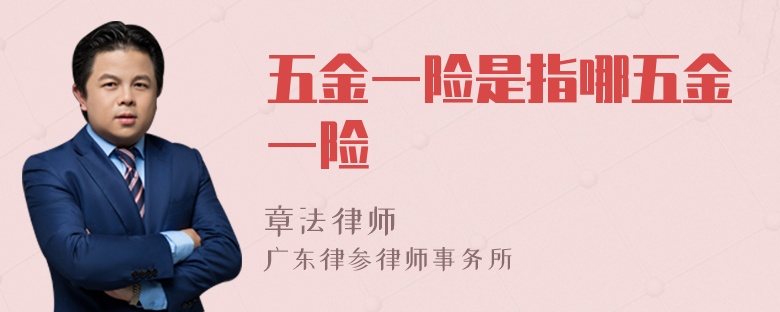 五金一险是指哪五金一险