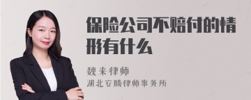 保险公司不赔付的情形有什么