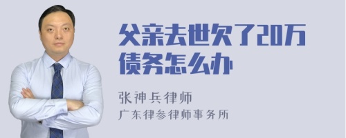 父亲去世欠了20万债务怎么办