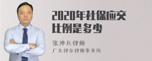 2020年社保应交比例是多少