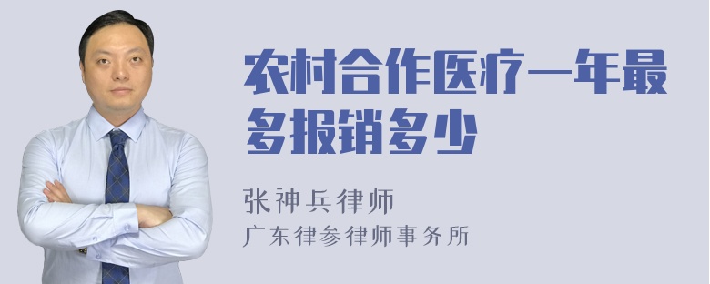 农村合作医疗一年最多报销多少