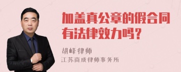 加盖真公章的假合同有法律效力吗？