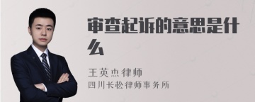 审查起诉的意思是什么