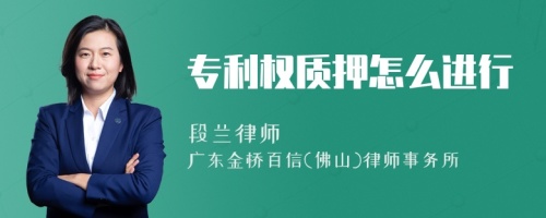 专利权质押怎么进行