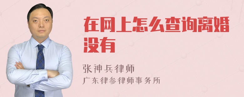 在网上怎么查询离婚没有