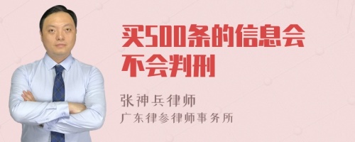 买500条的信息会不会判刑