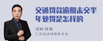 交通罚款逾期未交半年处罚是怎样的