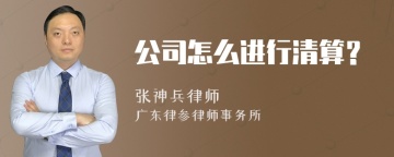 公司怎么进行清算？