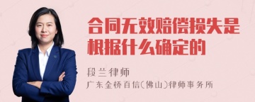 合同无效赔偿损失是根据什么确定的