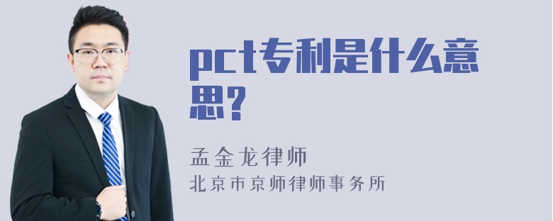 pct专利是什么意思?