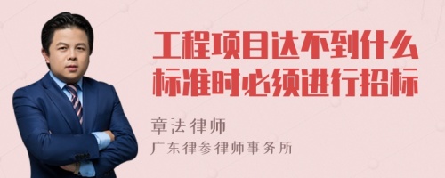 工程项目达不到什么标准时必须进行招标