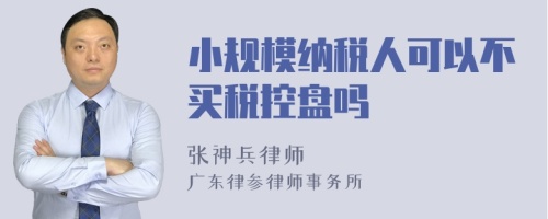 小规模纳税人可以不买税控盘吗