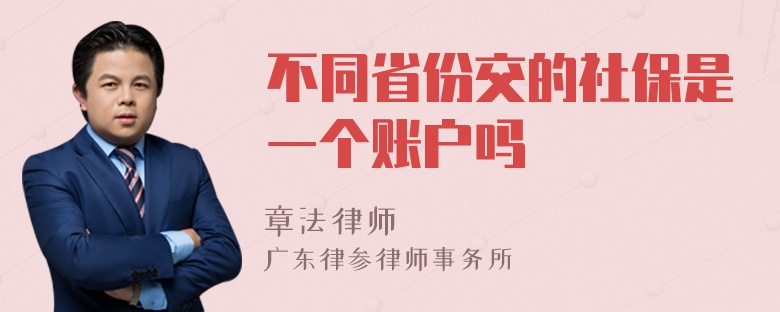 不同省份交的社保是一个账户吗