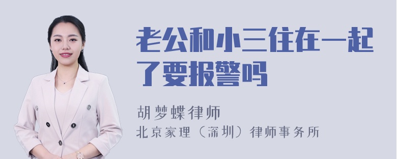 老公和小三住在一起了要报警吗