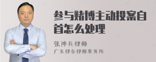 参与赌博主动投案自首怎么处理