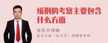 缓刑的考察主要包含什么方面