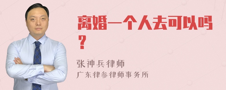 离婚一个人去可以吗？