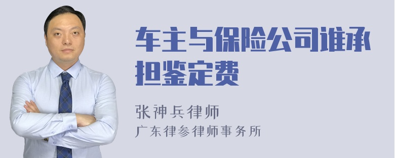 车主与保险公司谁承担鉴定费